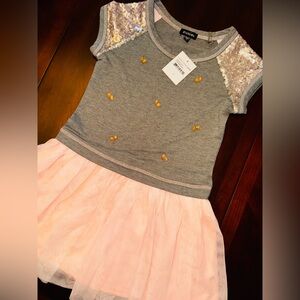 ZUNIE Girls Dress with tulle looking skirt